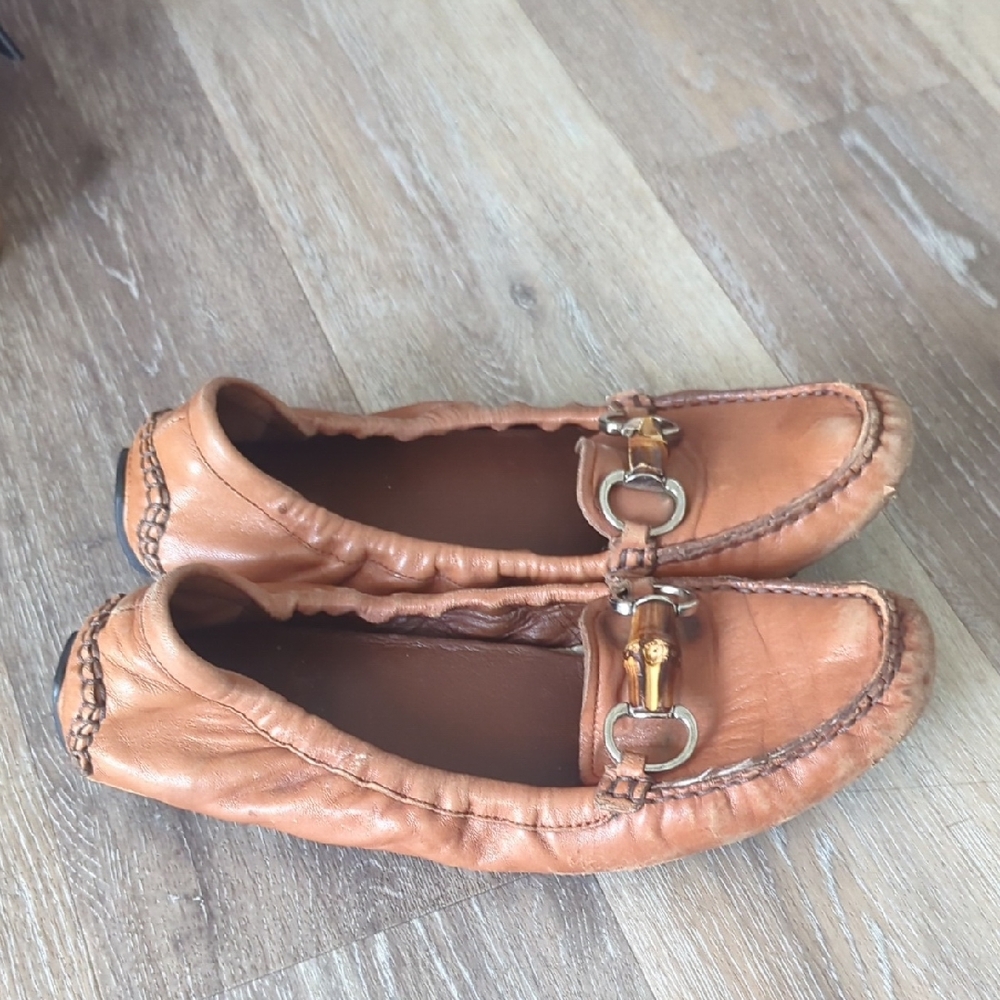 Gucci Tan Leather Loafers